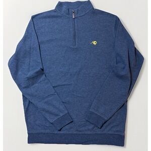Horn Legend Men's Blue 1/4 Zip Pullover M/L Cotton Modal Spandex Activewear Golf